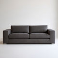 Sofa dwuosobowa grafitowa z tapicerką poliestrową, 180 x 90 x 85 cm