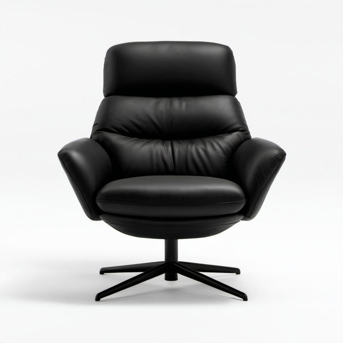 Czarny fotel obrotowy z tapicerką PU 88 x 90 x 105 cm